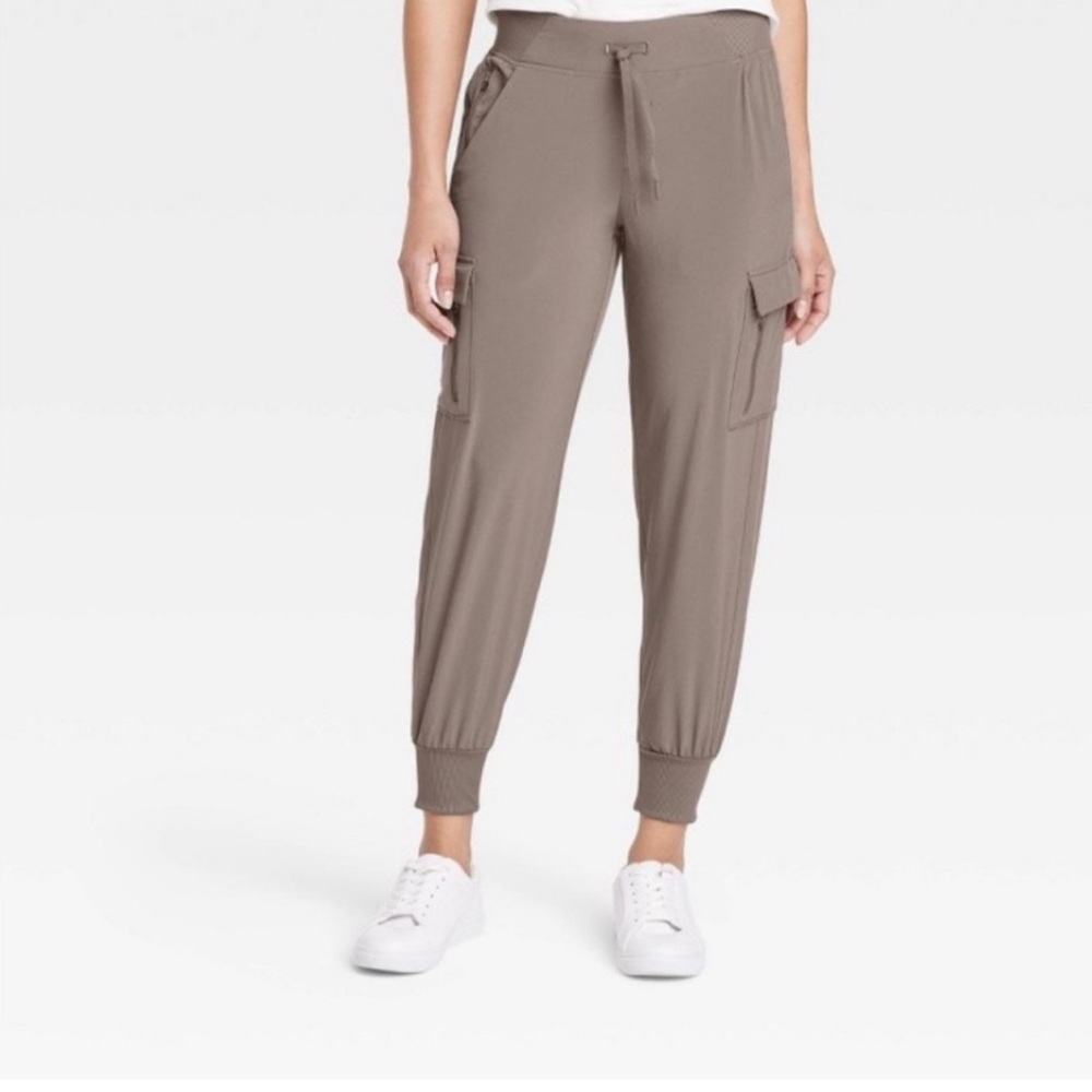 All in Motion Women's Taupe Jogger Pants, Size XXL